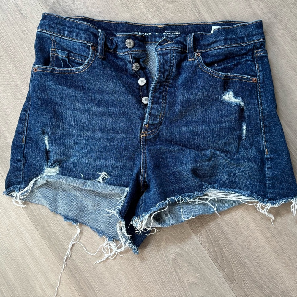 Distressed Denim Shorts